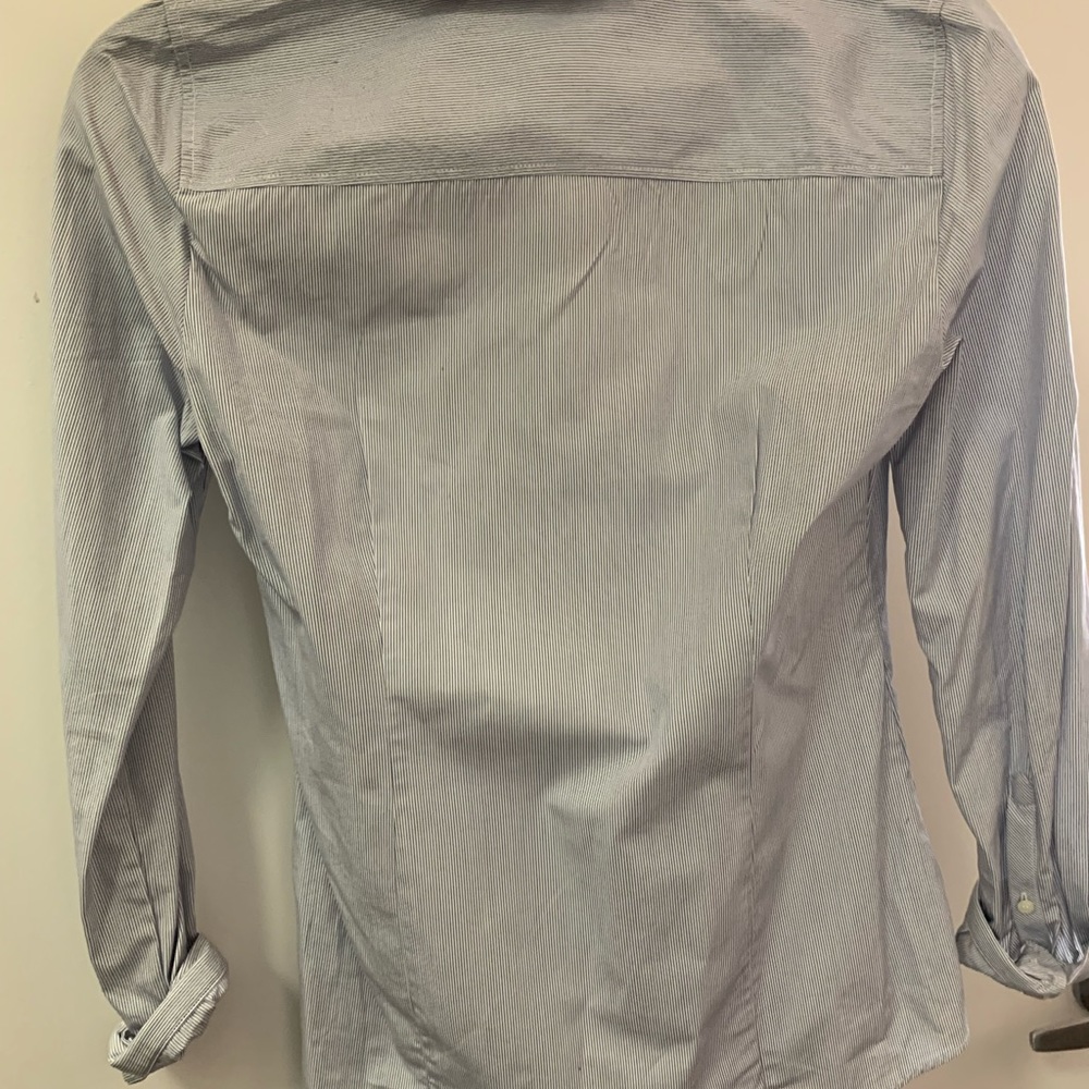 J.Crew blue pinstripe blouse